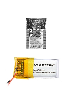 Аккумуляторная батарея Li-Pol 4x12x25мм, 3.7В, 90мАч, 2pin