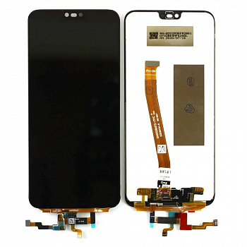 Дисплей для Huawei Honor 10 (COL-L29) в рамке + тачскрин + сканер отпечатка пальца (черный) 100%
