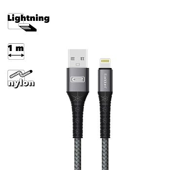 USB Дата-кабель Earldom EC-091I Apple 8-pin, 1 метр, черный