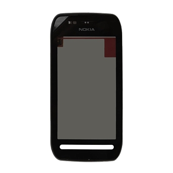 Сенсорное стекло (тачскрин) для Nokia 603 с рамкой крепления