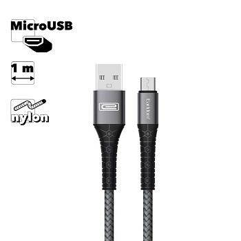 USB Дата-кабель Earldom EC-091M MicroUSB, 1 метр, черный